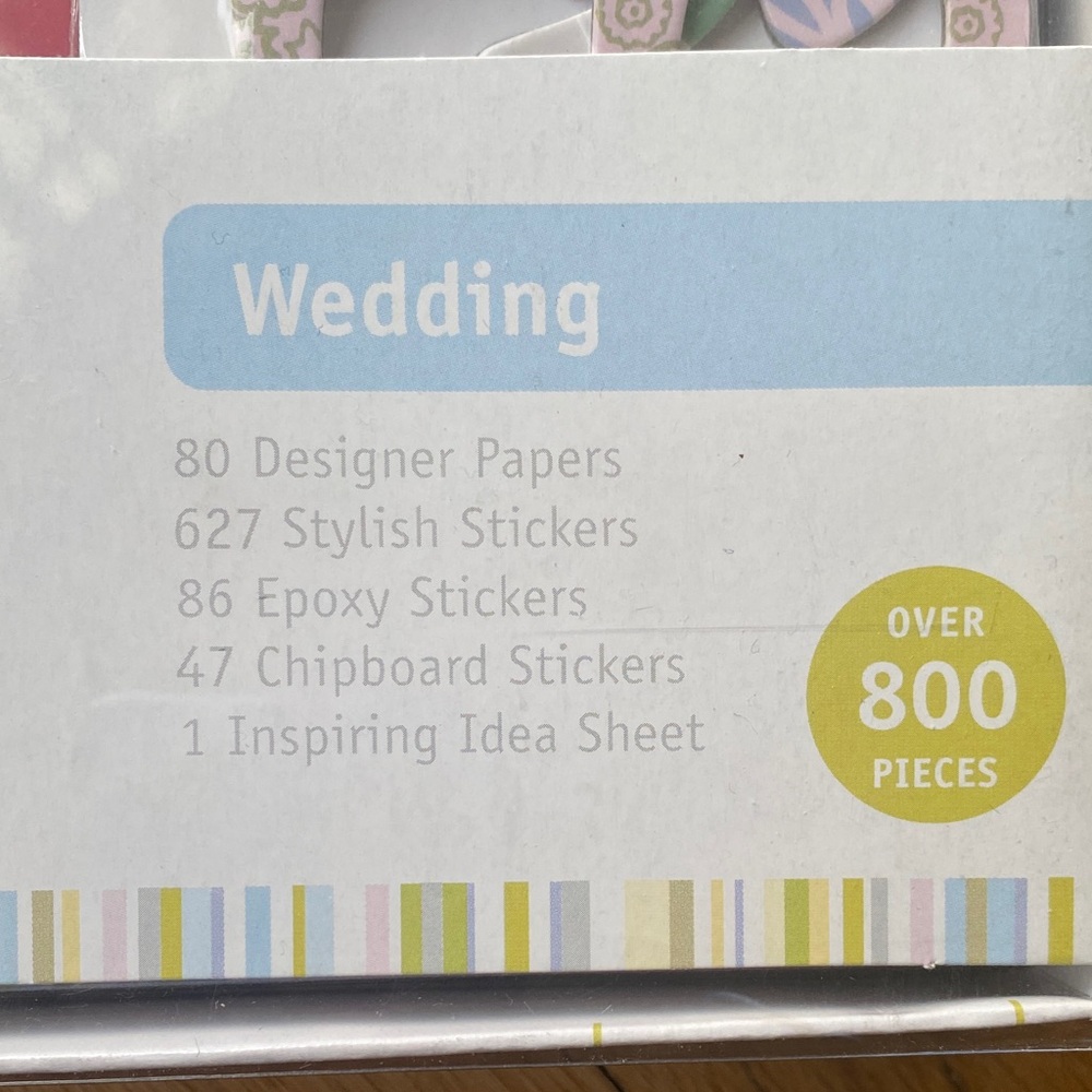 KI Memories Wedding Scrapbook Kit 800+ Pieces Stickers Paper Craft Value Set - Picture 4 of 9